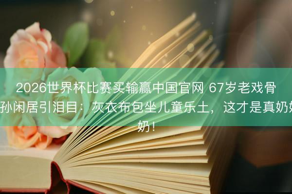 2026世界杯比赛买输赢中国官网 67岁老戏骨带孙闲居引泪目:灰衣布包坐儿童乐土,这才是真奶奶!