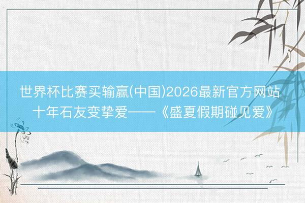 世界杯比赛买输赢(中国)2026最新官方网站 十年石友变挚爱——《盛夏假期碰见爱》