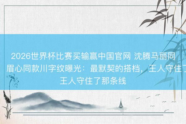 2026世界杯比赛买输赢中国官网 沈腾马丽同框20年,眉心同款川字纹曝光:最默契的搭档,王人守住了那条线